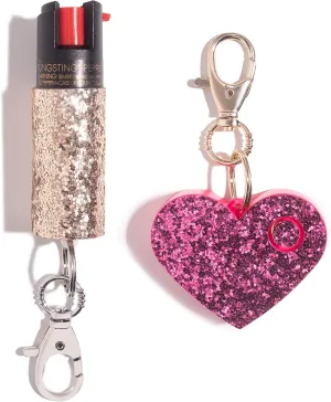 Super-Cute Self Defense Kit - Professional Grade, Maximum Strength Pepper Spray with UV Marking Dye & Personal Safety Alarm