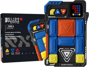 Super Slide Puzzle Game, 500  Challenges Brain Game, Brain Teaser Puzzle for All Ages, Interactive Fidget Toys, Travel Games Birthday Gifts, Jigsaw Game, Toys for Kids Teens, STEM Toys (Black)