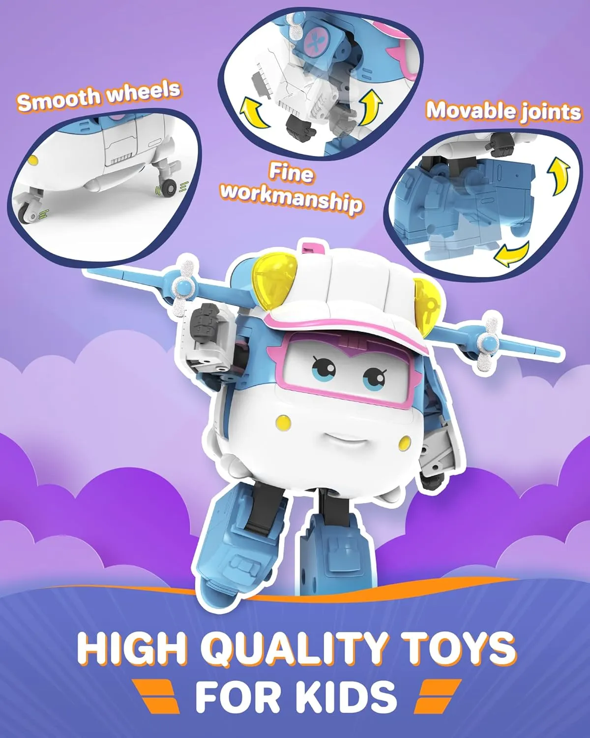Super Wings - 5" Transforming Lime Airplane Toys Vehicle Action Figure, Season 6 New Character, Plane to Robot in 10 Steps, Birthday Gifts for 3 4 5 Year Old Boys and Girls Preschool Kid