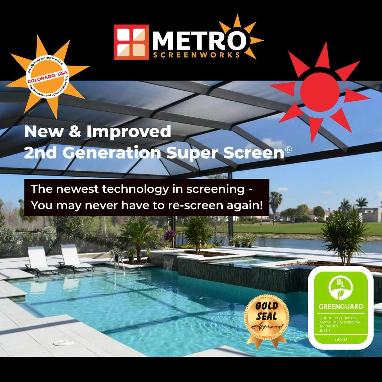 Super Screen 17/20, (96 in x 100 ft) - Weather & Pet Proof Screen Replacement - Porch & Patio Screen Mesh - Durable Pet Screen Mesh Roll Window Screen - Tiny Insect Bug Mesh, Dog & Cat Proof Screen