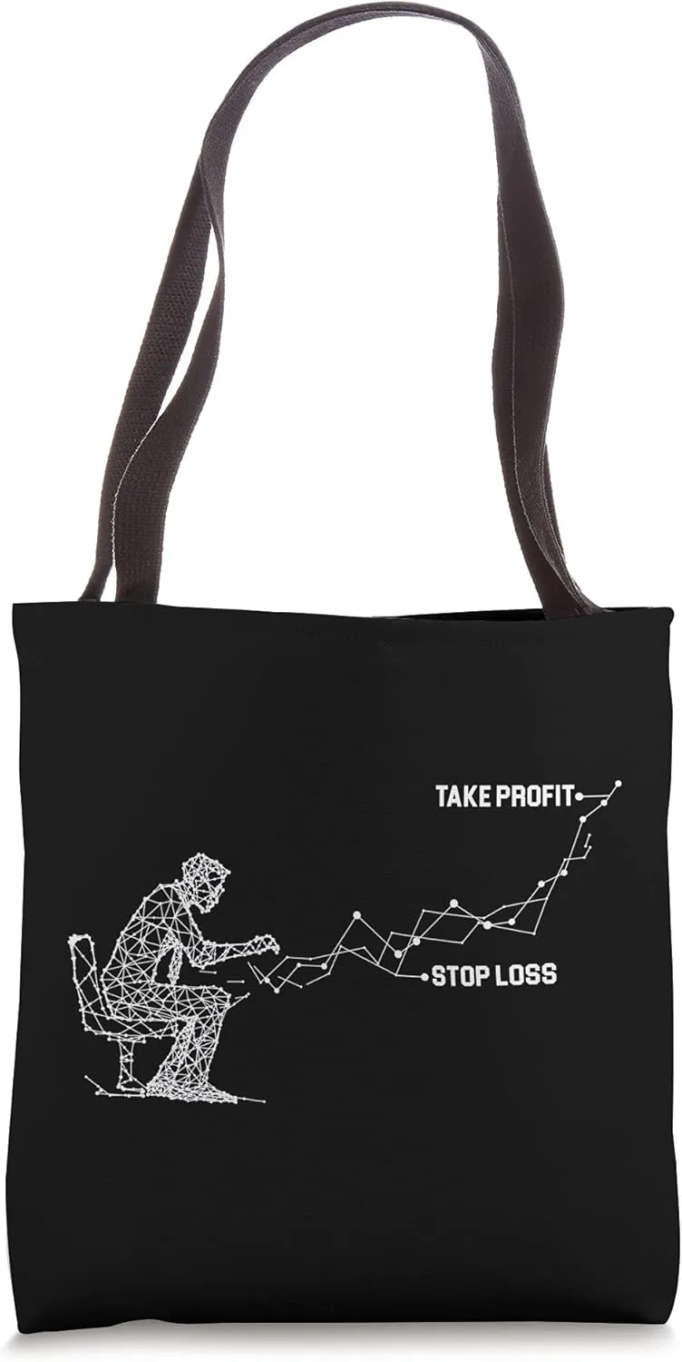 Take Profit Dividends Investor Capitalism Stock Market Money Tote Bag