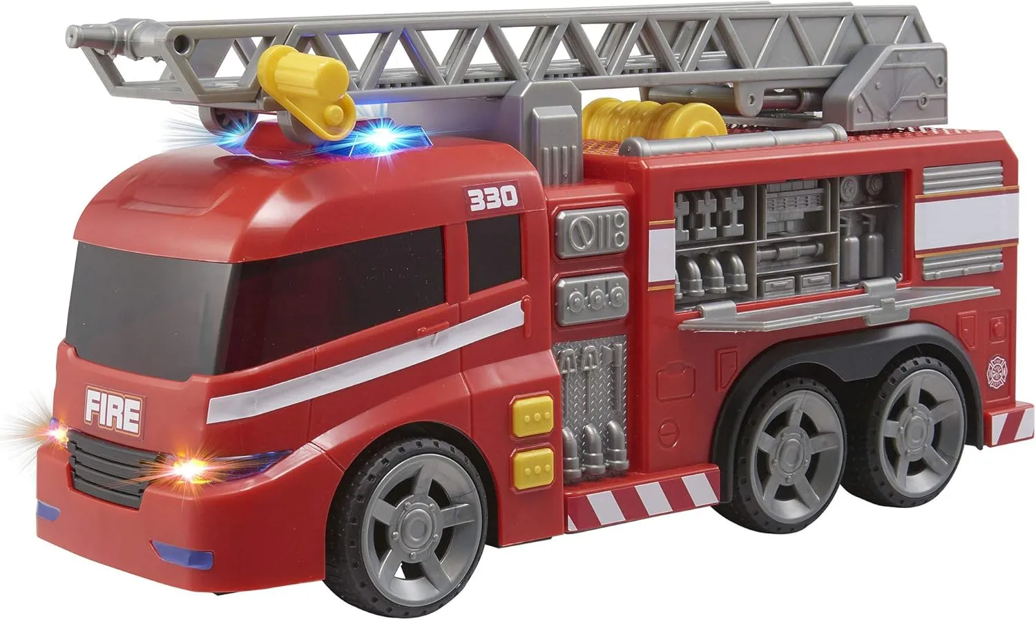 Teamsterz Mighty Machines Large Fire Engine | Fire Truck with Realistic Lights and Sounds | Kids' Play Figures and Vehicles Toy Car Set | for Ages 3 and Over