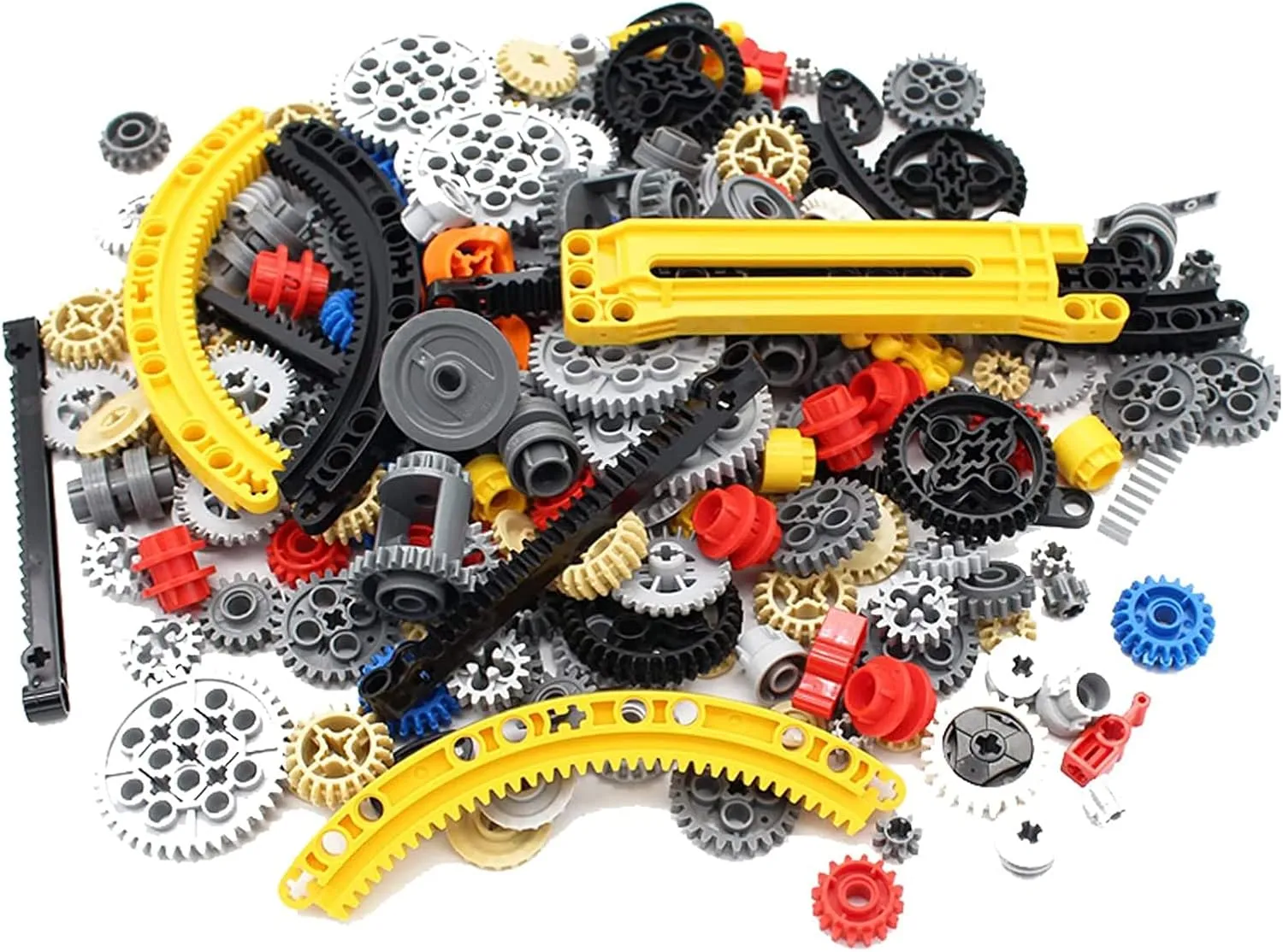 Technic Parts Gear Set Compatible with Major Brand Bricks, Technic Pieces Bulk, DIY Technic Gears Assortment Pack-Gears, Gears Rack, Technic Differential