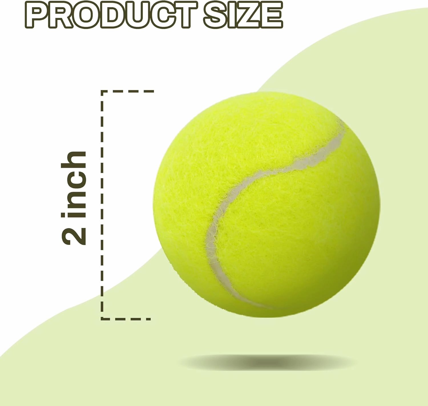 Tennis Balls for Small and Medium Size Dogs, 2" Mini Tennis Balls for Indoor Outdoor, Compatible with Dog Ball Launcher (12PCS)