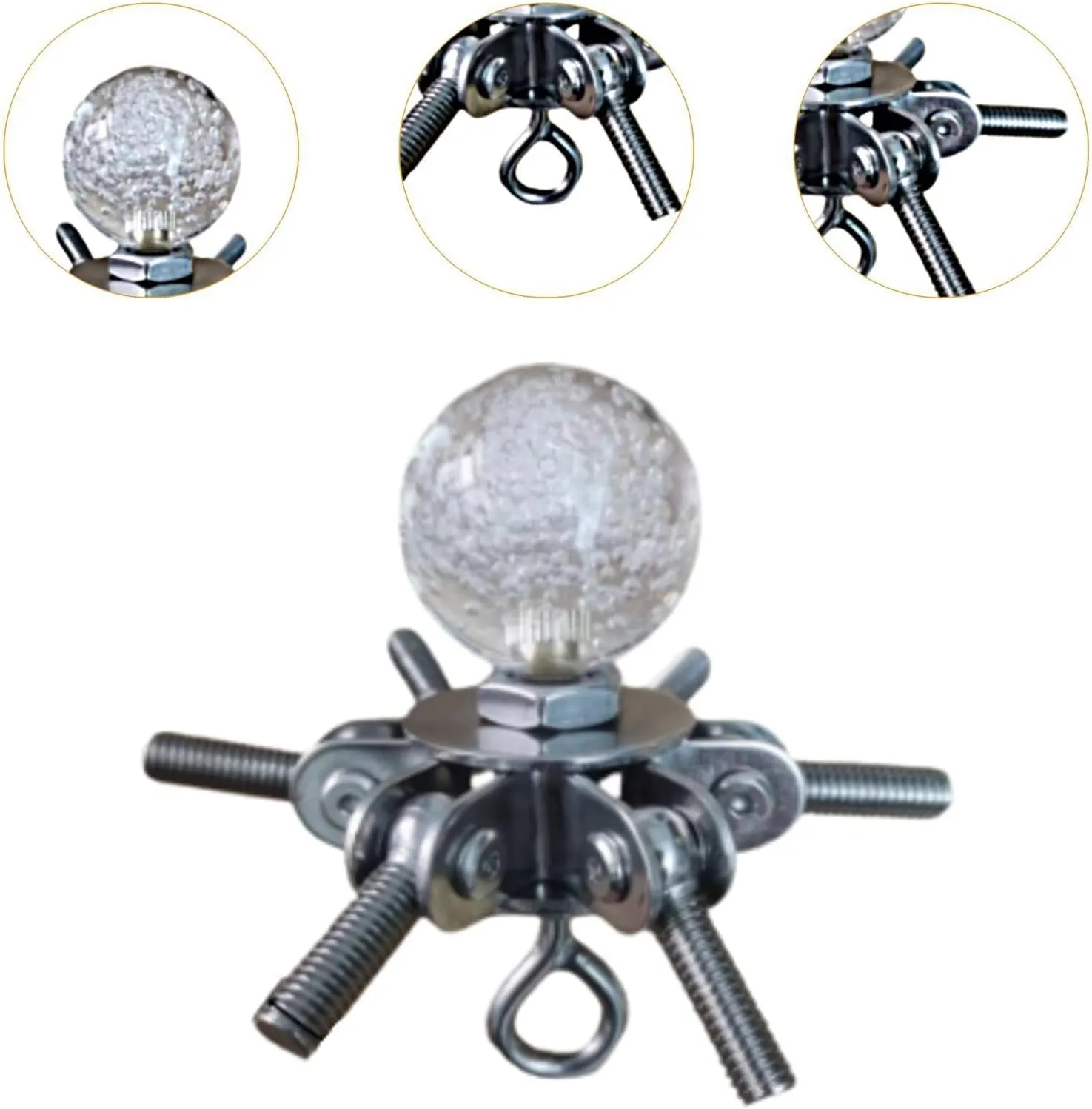 Tent Pole Connector Roof Center Bracket Steel Heavy Duty M8 Thread Connecting Head End Fittings for Outdoor Canopy Household
