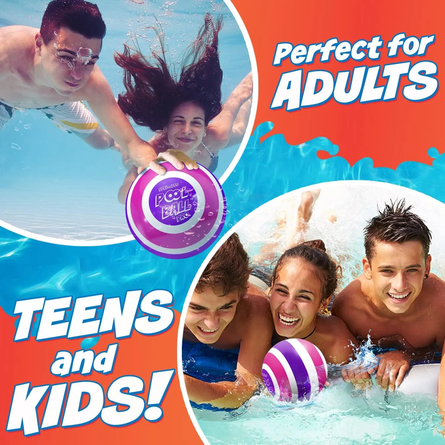 The Ultimate Pool Ball - Fill It with Water for Underwater Games - Outdoor Toys for Girls & Boys Age 6  Tweens & Teens - Fun Easter Basket Stuffers for Kids - Top Spring Break Beach Holiday Essential