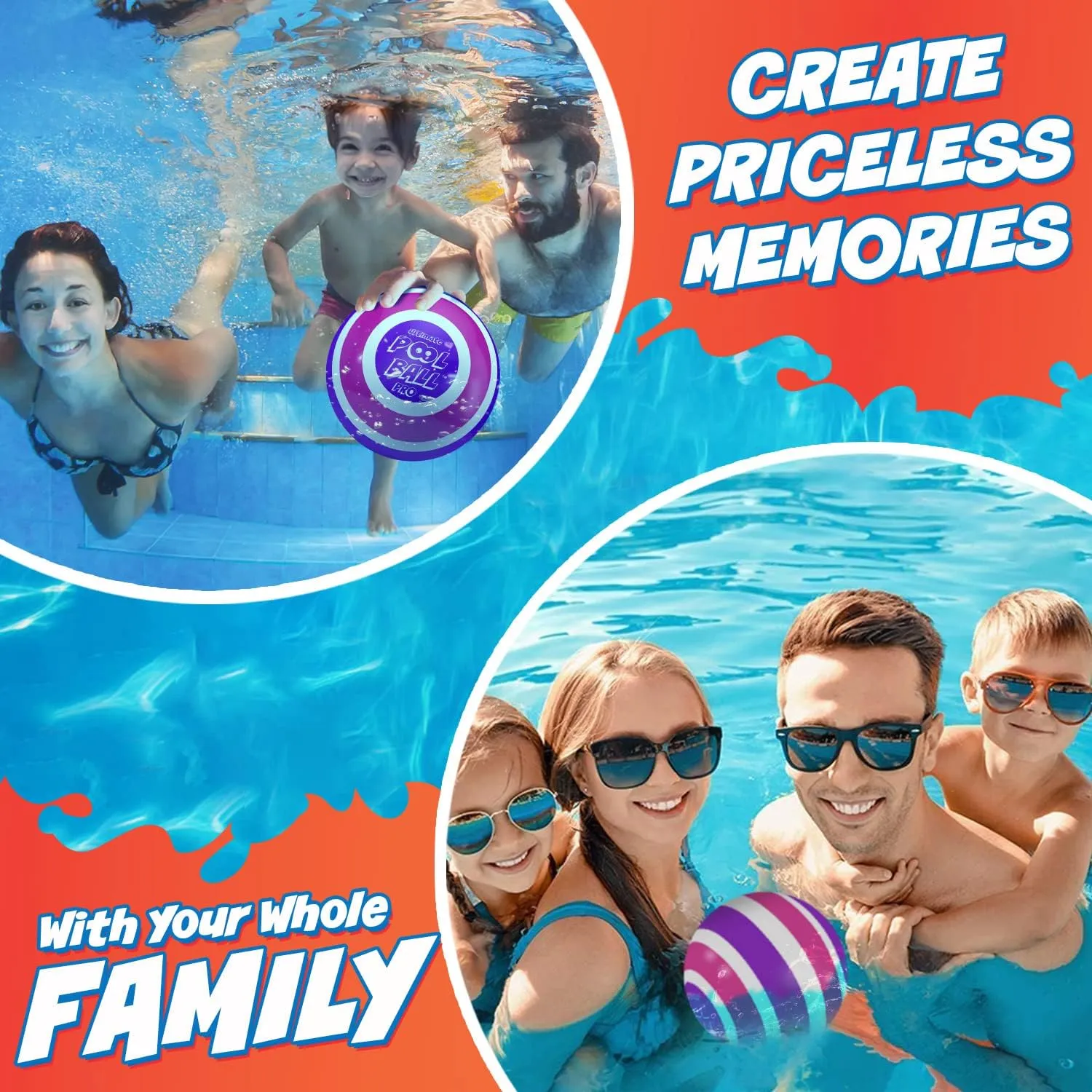 The Ultimate Pool Ball - Fill It with Water for Underwater Games - Outdoor Toys for Girls & Boys Age 6  Tweens & Teens - Fun Easter Basket Stuffers for Kids - Top Spring Break Beach Holiday Essential