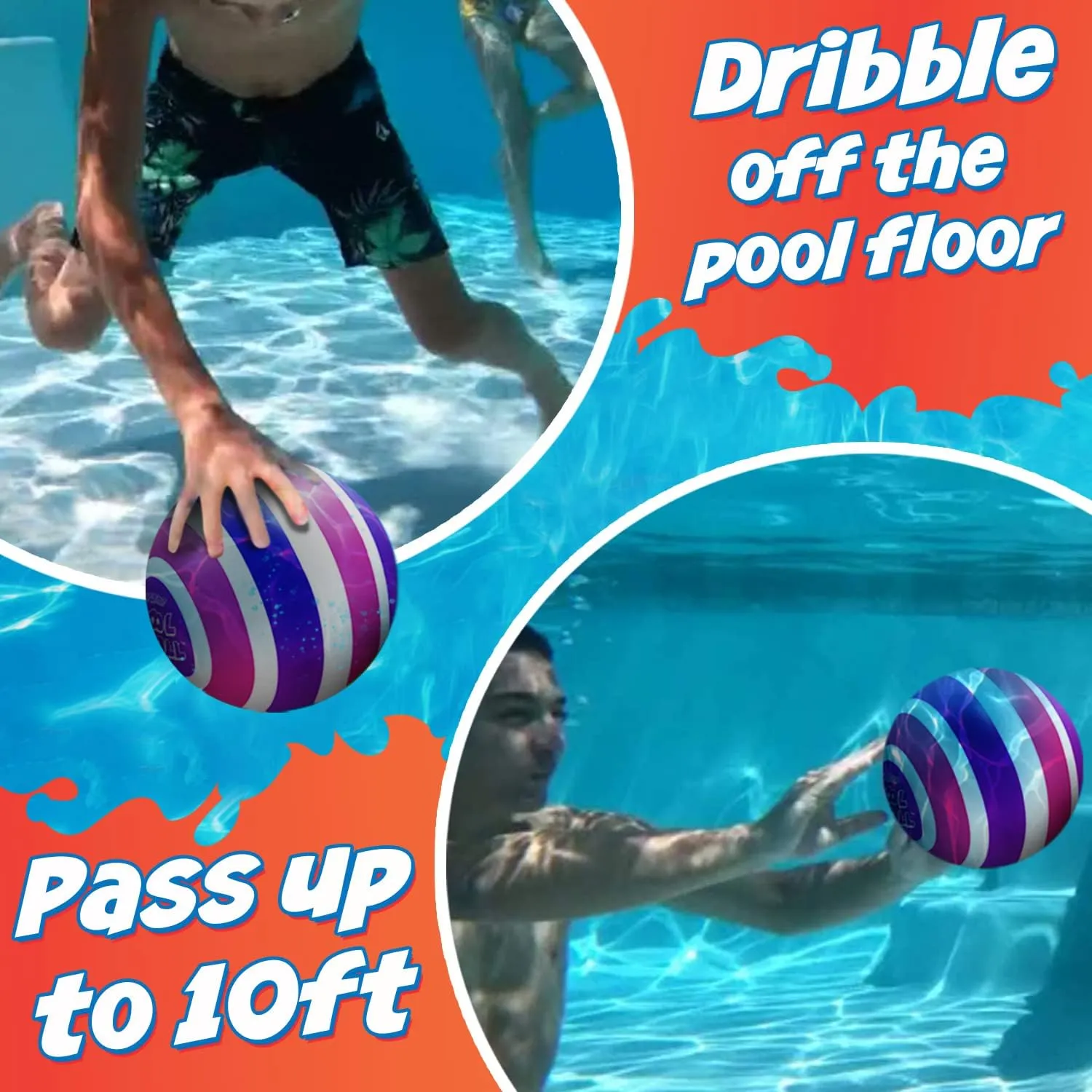 The Ultimate Pool Ball - Fill It with Water for Underwater Games - Outdoor Toys for Girls & Boys Age 6  Tweens & Teens - Fun Easter Basket Stuffers for Kids - Top Spring Break Beach Holiday Essential