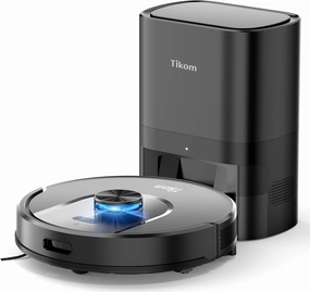 Tikom Robot Vacuum and Mop with Self-Empty Base, Home Mapping, 60-Day Capacity, for Homes with Pets Hair, Carpet & Hard Floors