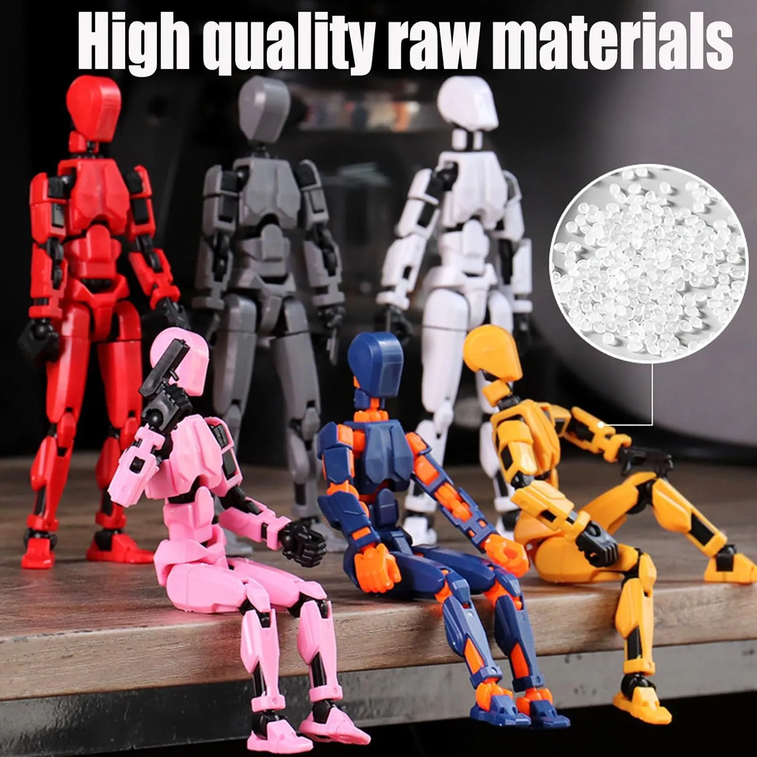 Titan13 Action Figure, Dummy Robot 13 Action Figure, 3D Printed Multi-Jointed Movable Robot Action Figure Creative Gifts for Kids Adults with 3 Hand-Shapes, 4 Weapons(9pcs)