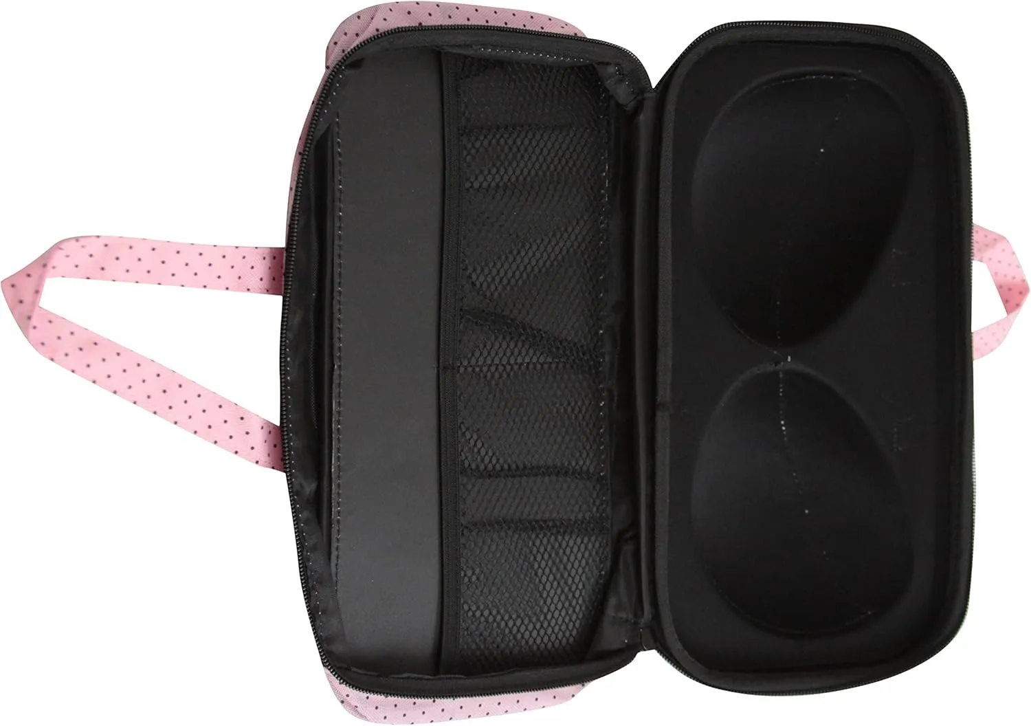 ToBeInStyle Women's Polka Dot Bra Detail Beauty Kit Bag