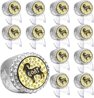 Tondiamo 12 Set Goat Championship Trophy Ring Award Gift with Acrylic Stand Greatest of All Time Champ Ring Football Turnover Trophy Award for Sport Event Tournament or League Champion Winner