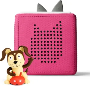 Toniebox Audio Player Starter Set with Playtime Puppy - Listen, Learn, and Play with One Huggable Little Box - Pink