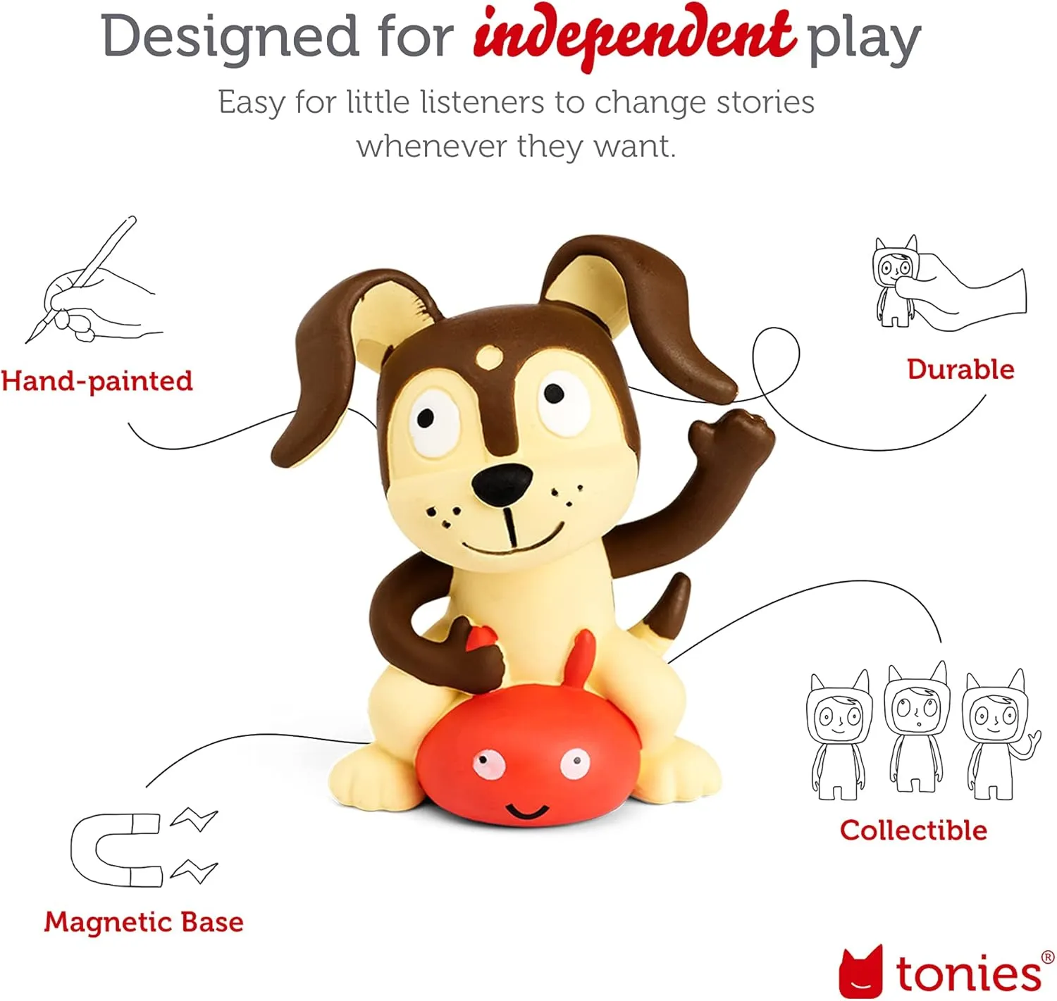 Toniebox Audio Player Starter Set with Playtime Puppy - Listen, Learn, and Play with One Huggable Little Box - Pink