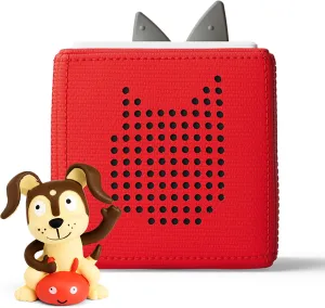 Toniebox Audio Player Starter Set with Playtime Puppy - Listen, Learn, and Play with One Huggable Little Box - Red