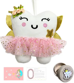 Tooth Fairy Pillow Kit with Pocket and Bag for Girls