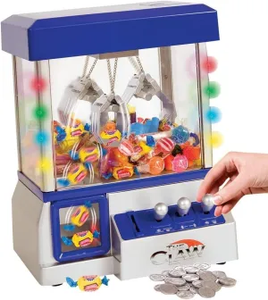 Toy Grabber Claw Machine For Kids – Electronic Arcade-Style Game for Kids and Parties – Ideal For Use With Small Toys / Candy – Features LED Lights and Sound Effects, 13.5 x 10 x 7.5 inches