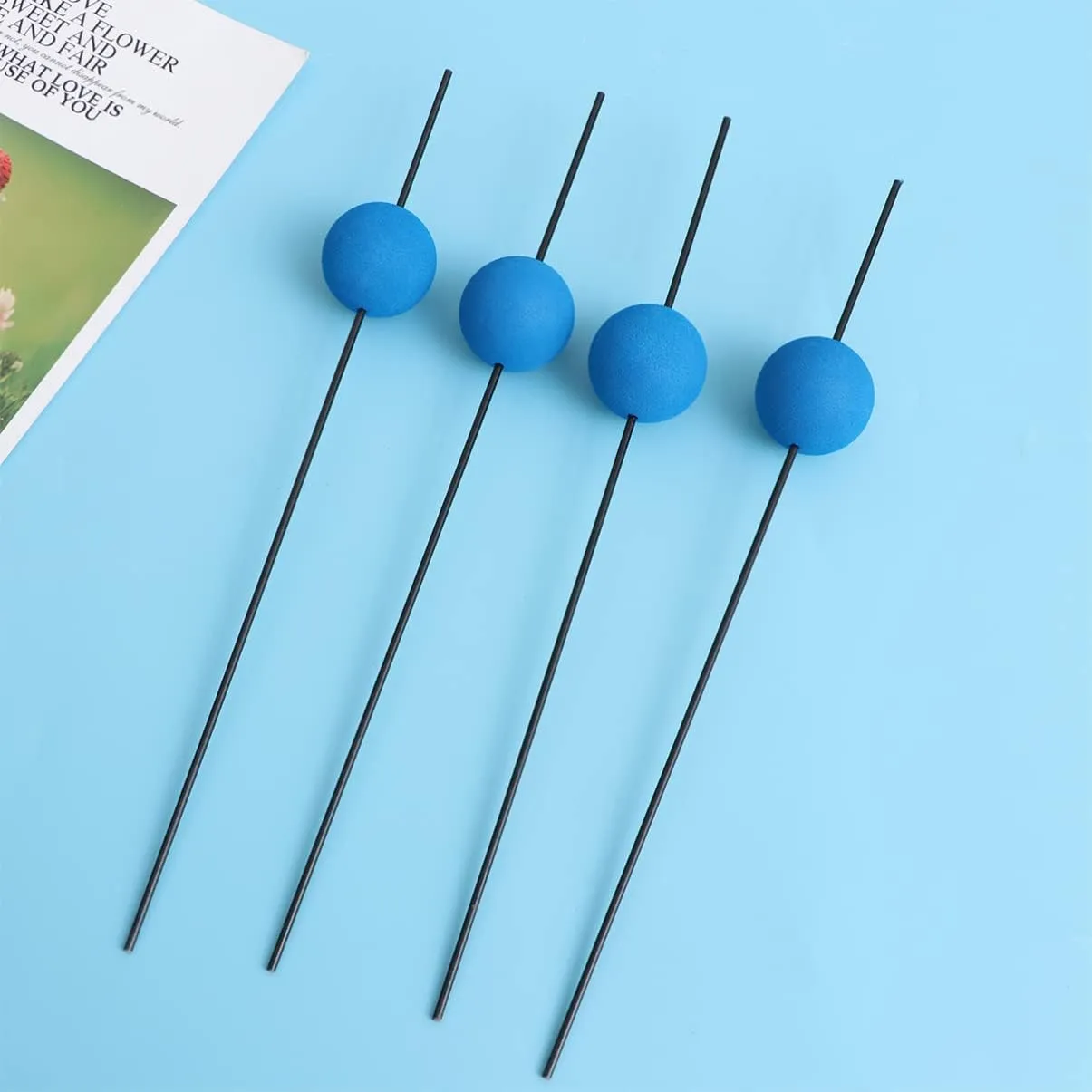 TOYANDONA 3pcs Set for Helicopters Training Gear Kit Blue Sponge Balls Lightweight Sturdy for Beginners Experts