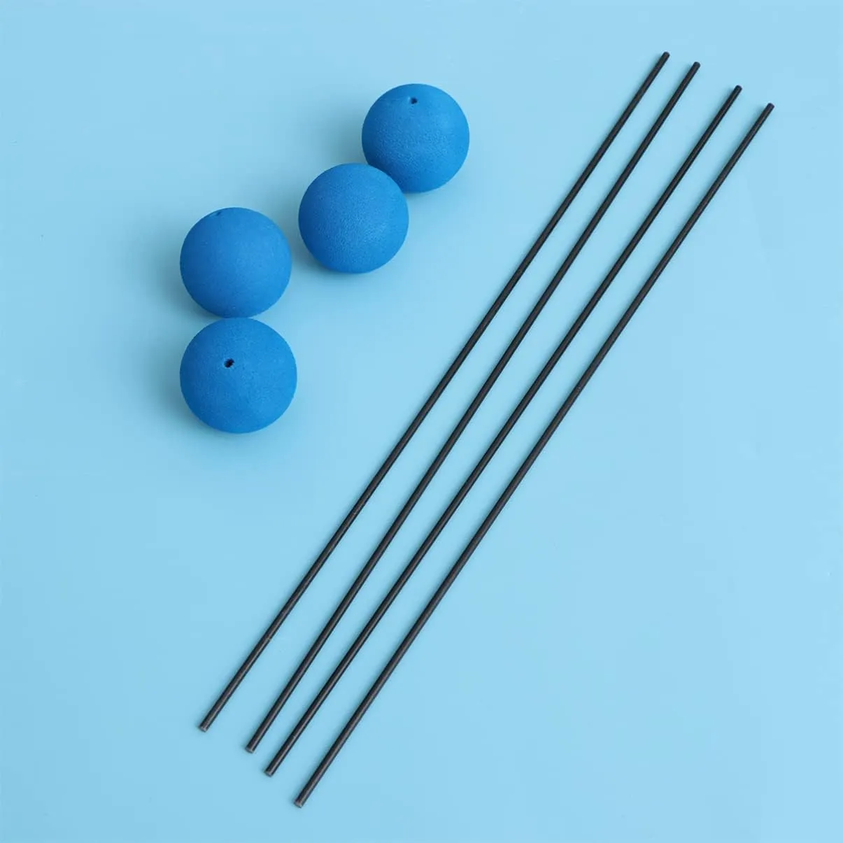 TOYANDONA 3pcs Set for Helicopters Training Gear Kit Blue Sponge Balls Lightweight Sturdy for Beginners Experts