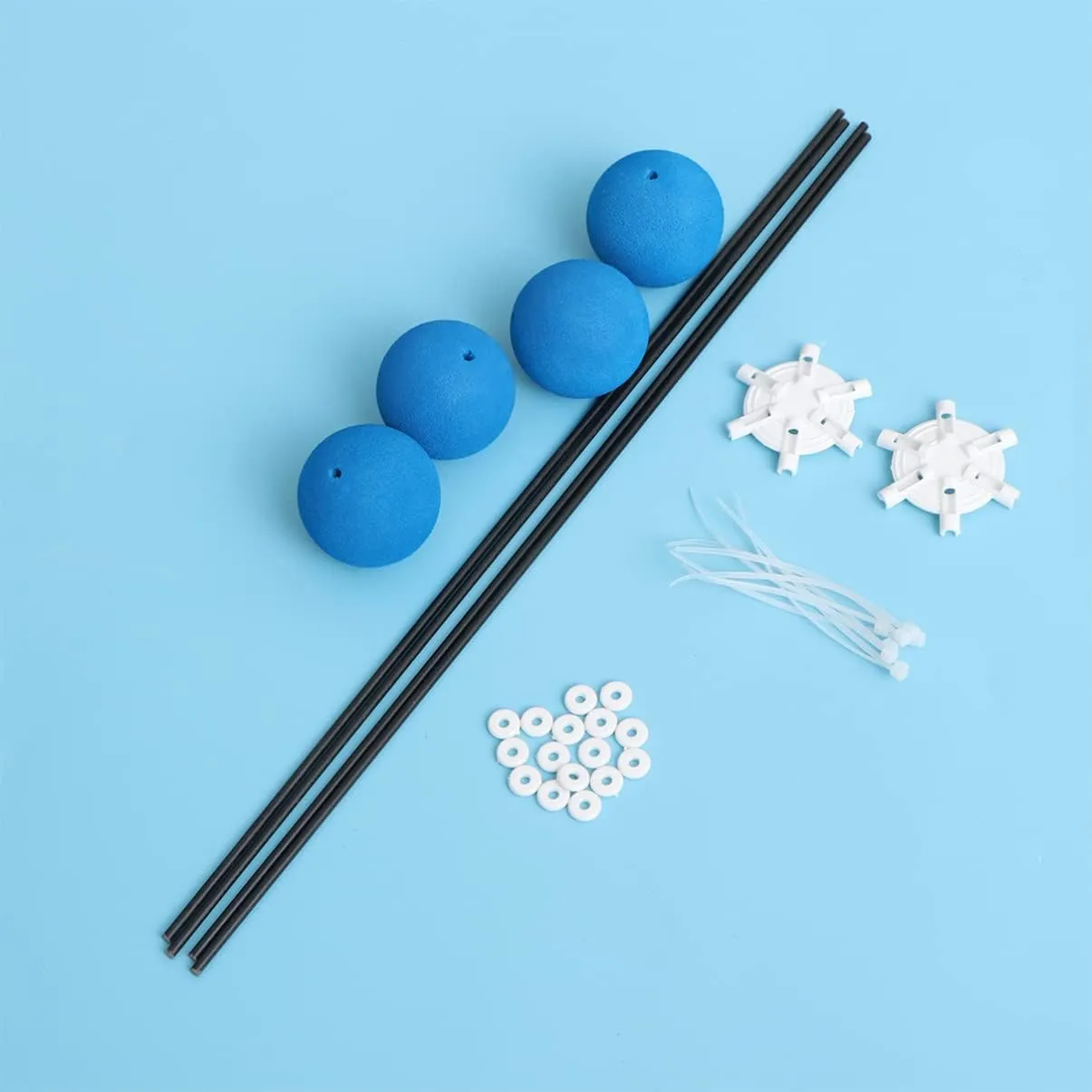 TOYANDONA 3pcs Set for Helicopters Training Gear Kit Blue Sponge Balls Lightweight Sturdy for Beginners Experts