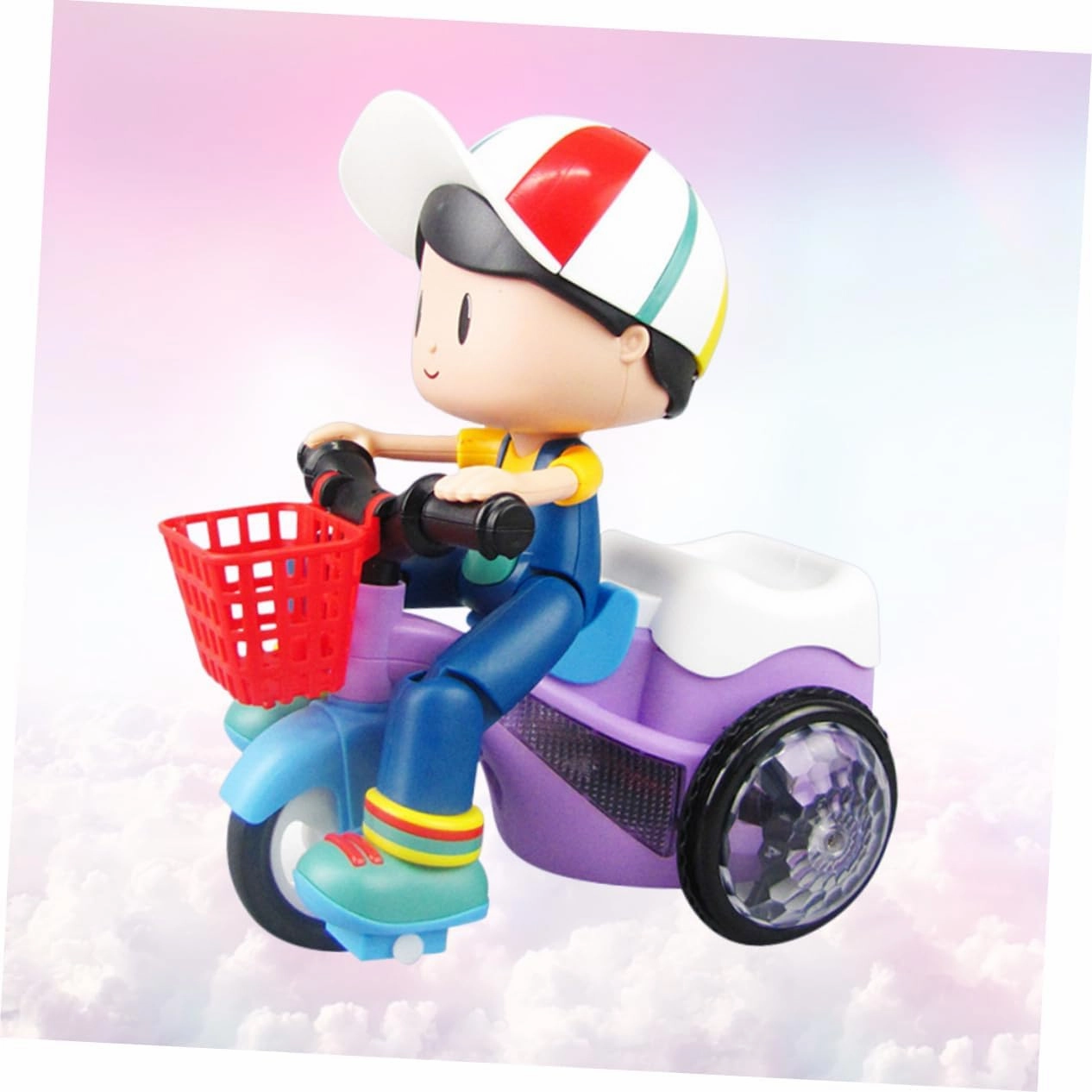 TOYANDONA Creative Tricycle Toy for Boys and Girls Intelligent Design Multi-Functional Riding Options Led Lights Music Construction Boys Battery Not Included