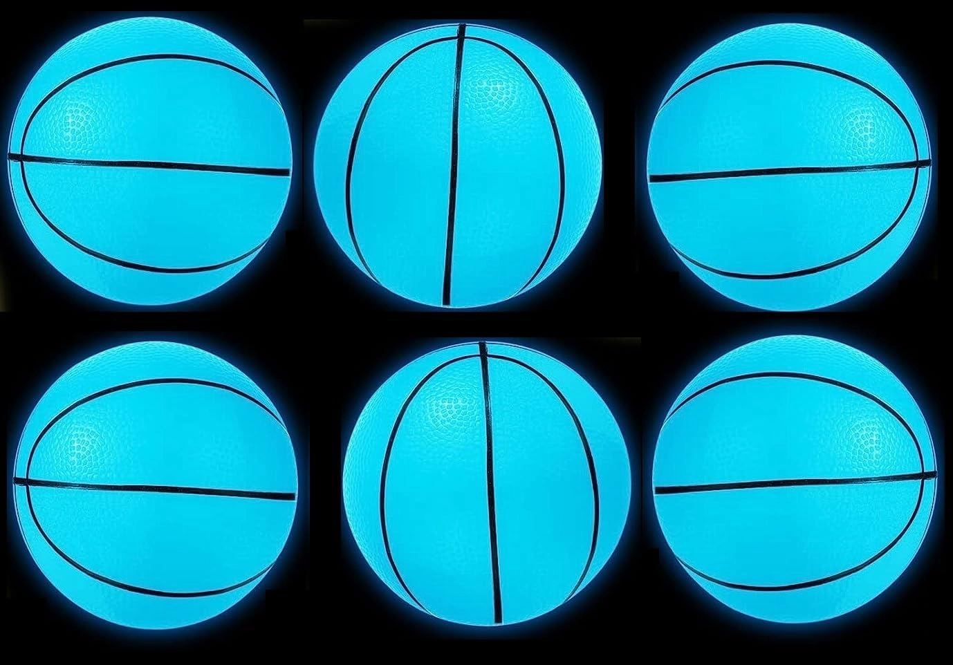 Toys  Glow Balls! Glow in The Dark Mini Basketball
