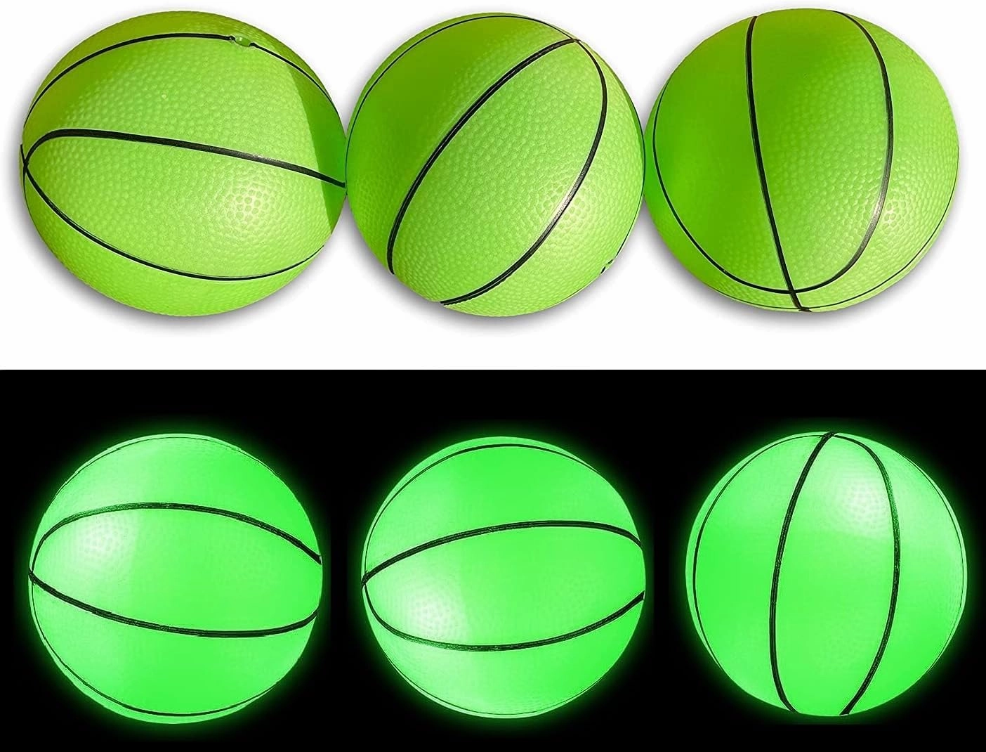 Toys  Glow Balls! Glow in The Dark Mini Basketball