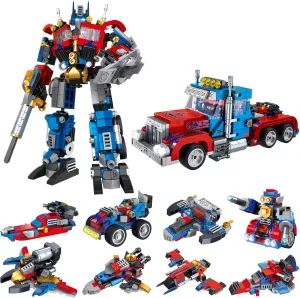Transforming Robot Toy Set for Kids – 8 in 2 Robot and Vehicles Toys Building Set, 769 PCS STEM Toy Great Gift for Boys & Girls Ages 12-14-16