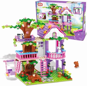 Tree House Building Set for Girls - 558pcs Treehouse Building Blocks Toys, Forest Camp House Bricks Kit with Animals, Birthday for Kids Girls Boys Age 6 7 8 9 10 11 12 