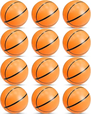 TURNMEON 12 Pack Inflatable Basketball Beach Balls 16 Inch Beach Ball for Pool Beach Party Decorations, Sport Pool Ball Swimming Pool Game Kid Adult Party Favor Pool Sensory Bouncy Toys for Pool Beach
