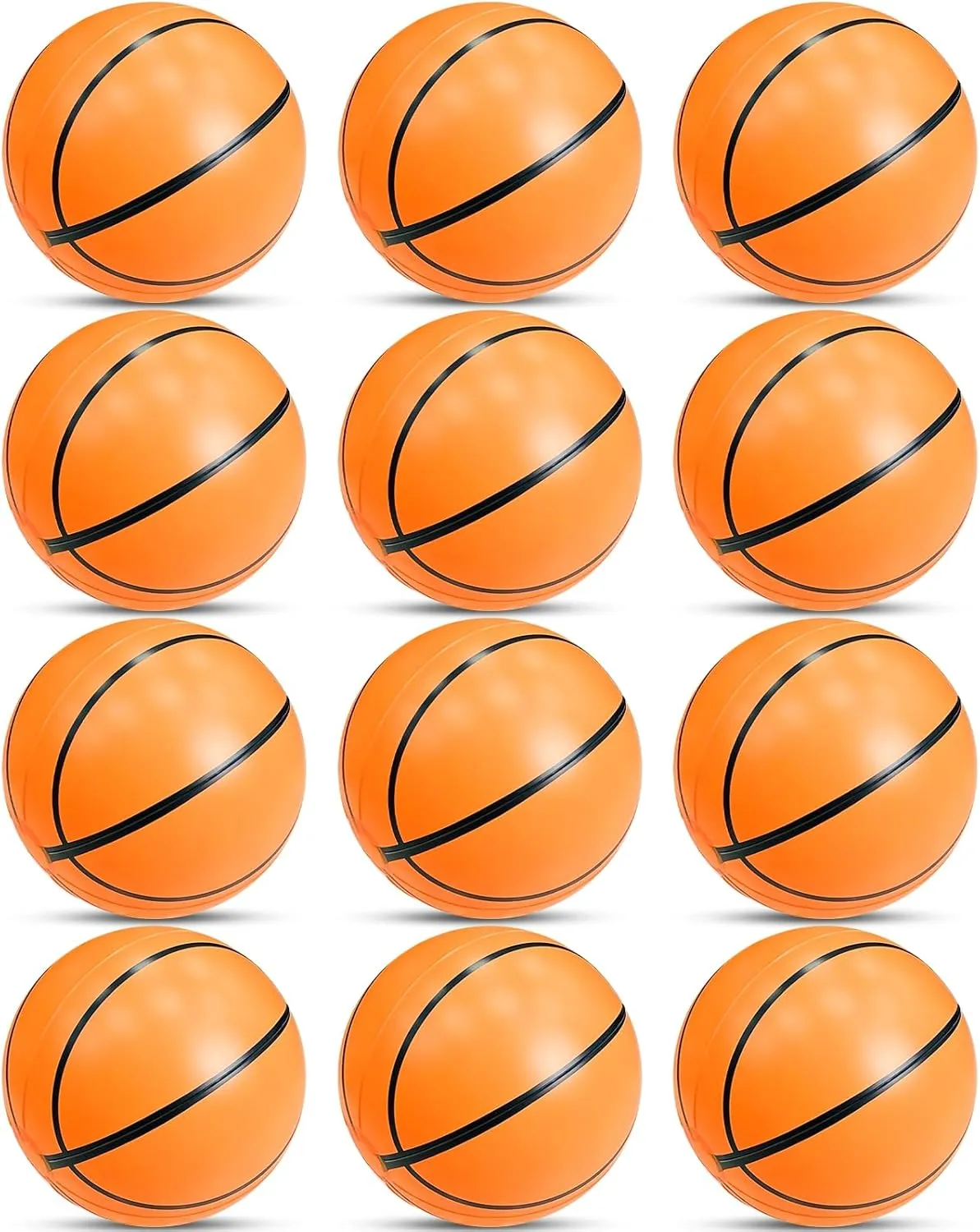 TURNMEON 12 Pack Inflatable Basketball Beach Balls 16 Inch Beach Ball for Pool Beach Party Decorations, Sport Pool Ball Swimming Pool Game Kid Adult Party Favor Pool Sensory Bouncy Toys for Pool Beach