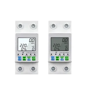 Tuya Smart Circuit Breaker 2P 1-63A Over/Under Voltage Current Leakage Protector Switch, Power Circuit Relay Breaker