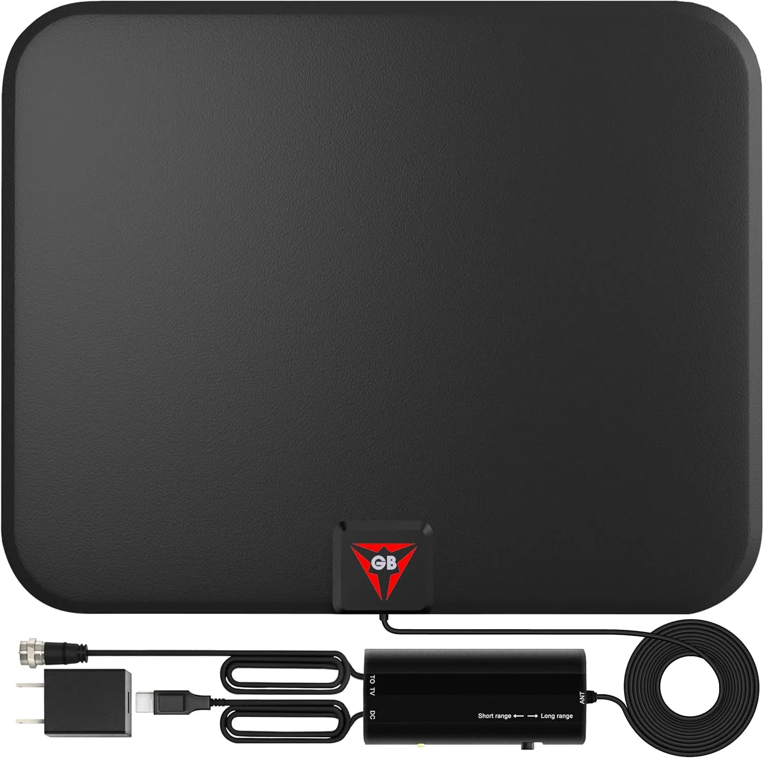 TV Antenna 650  Miles Long Range Indoor Outdoor - Support 4K 8K 1080p & All TV's - Smart Switch Amplifier Signal Booster - 18ft HDTV Cable/AC Adapter