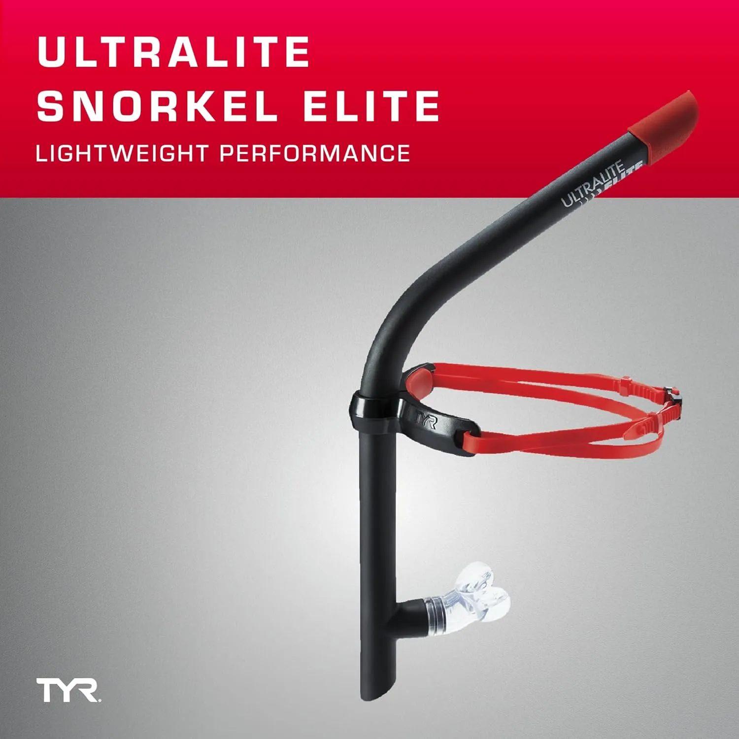 TYR Ultralite Elite Swim Snorkel - Adult Snorkeling Gear for Swimming Training - Ultra-Lightweight and Comfortable for Body Alignment Exercises