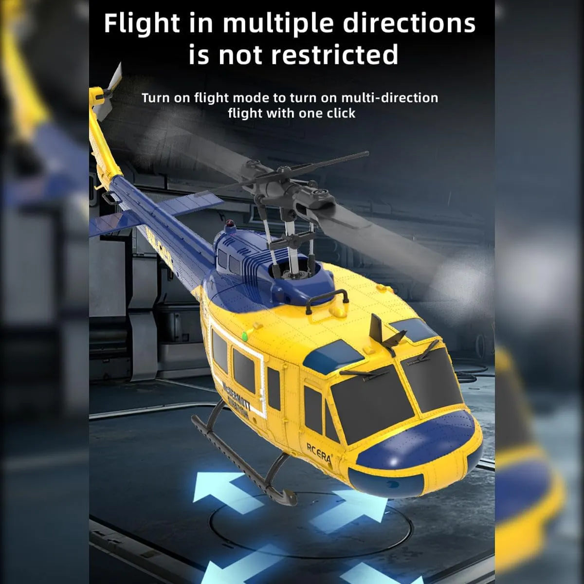 UH 1 Huey RC Helicopter Model, C032 1/48 Scale 2.4G 6CH Flybarless RC Helicopter Model