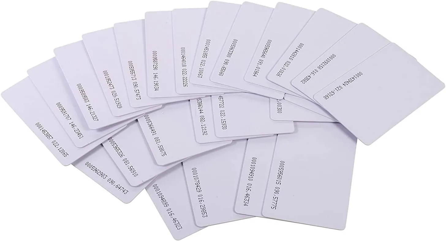 UHPPOTE Contactless 125kHz RFID Proximity Smart Card 0.8mm Thick for Access Control System & Time Attandance (Read only, 100 Pack)