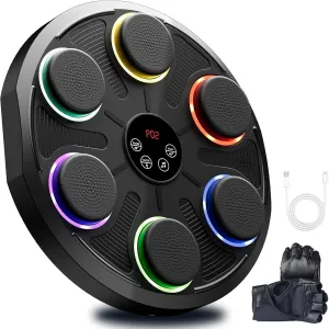 UKH Music Boxing Machine for Adults Kids, New Upgrade Smart Boxing Music Workout Machine with Gloves, Music Punching Machine Wall Mount Pad, Boxing Workout Equipment Target for Home, Gym