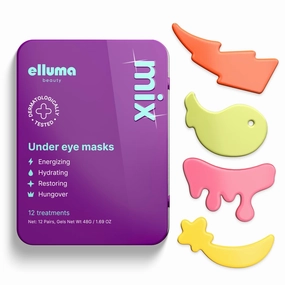 Under Eye Patches 12 Pairs of Themed Hydrogel Eye Gel Pads - For Puffy Eyes and Dark Circles, Under Eye Bags, Wrinkles - Mix Set | Energizing, Hydrating, Restoring, Hungover