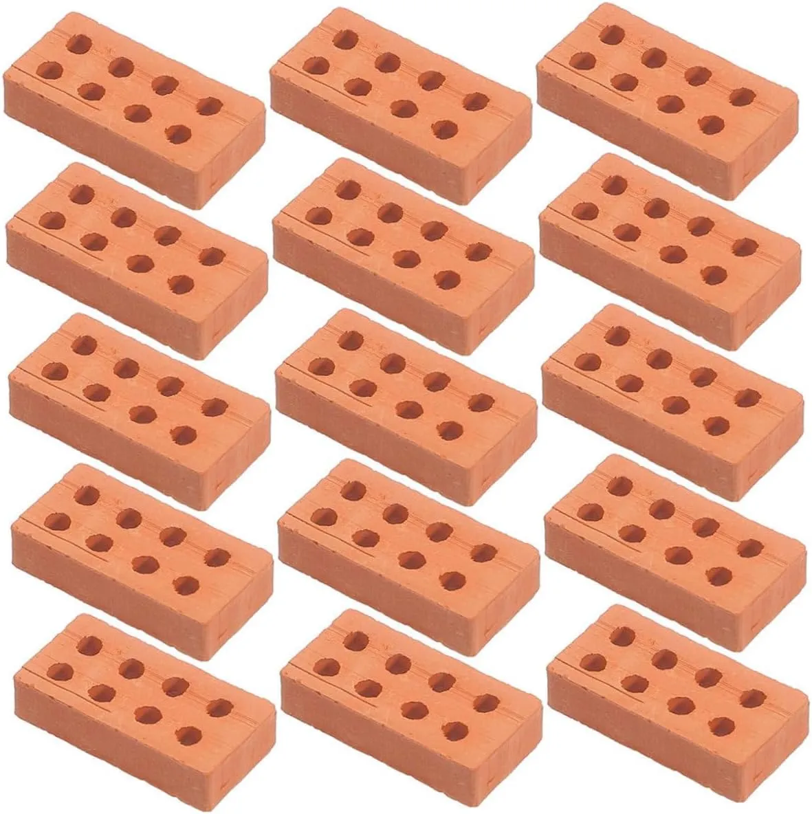 Uonlytech 200Pcs Miniature Wall Bricks Realistic DIY Simulation Bricks for Dollhouse Miniature Building Projects Effortless Assembly with Stable Pottery Clay Material