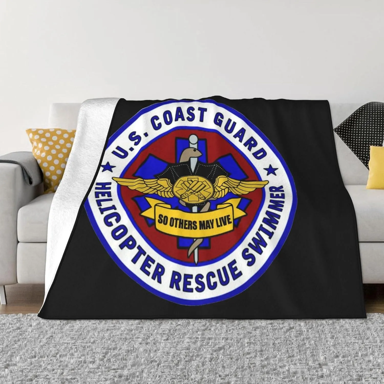 USCG Asts (Helicopter Rescue Swimmers),Super Soft Blanket, Winter Warm Blanket, Sofa Blanket, air Conditioning Blanket 80"x60"