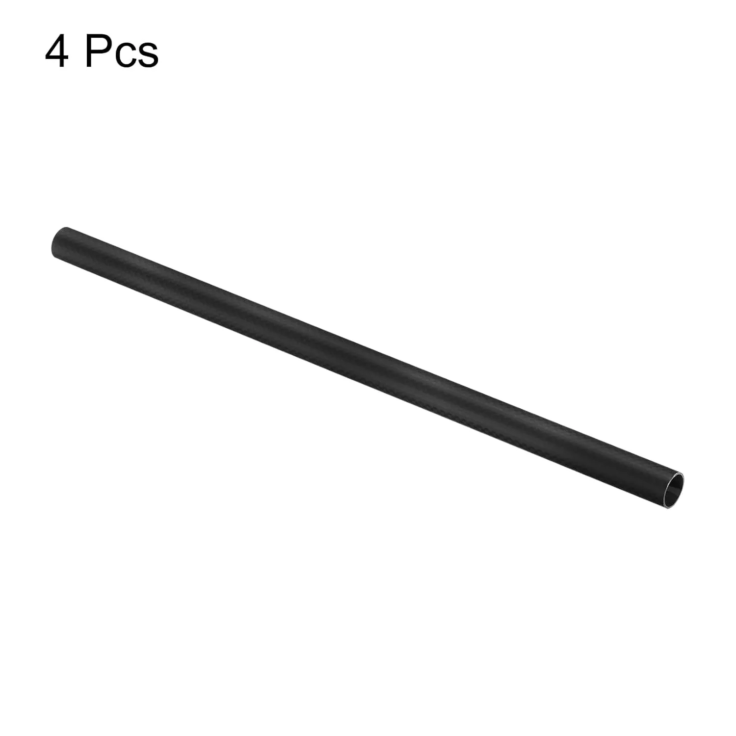 uxcell 4Pcs Carbon Fiber Tubes 14 x 16 x 330mm Matte Surface Rod 3K Roll Wrapped Carbon Round Tubing for RC Airplane Quadcopter Multicopter