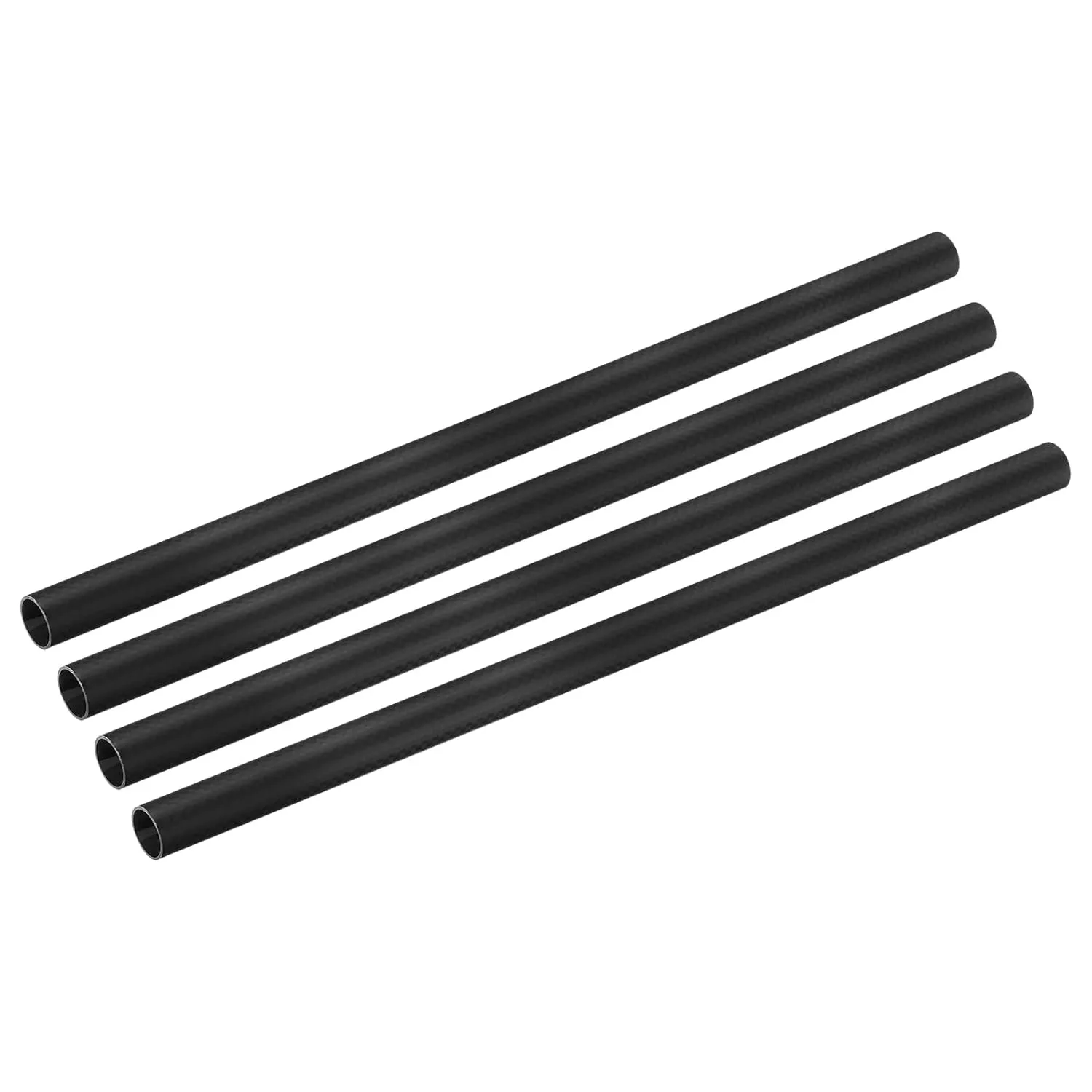 uxcell 4Pcs Carbon Fiber Tubes 14 x 16 x 330mm Matte Surface Rod 3K Roll Wrapped Carbon Round Tubing for RC Airplane Quadcopter Multicopter