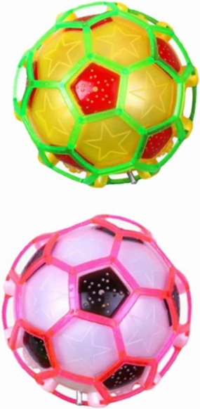 Vaguelly 4pcs Music Jumping Toy Electric Bouncy Football for Boy Girl Lights Sounds for No Battery Included for Leisure Activities