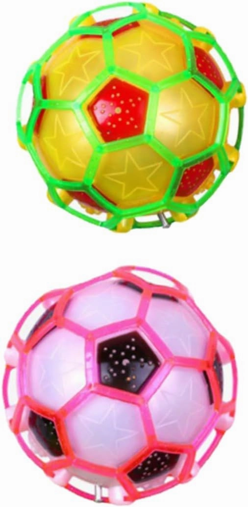 Vaguelly 4pcs Music Jumping Toy Electric Bouncy Football for Boy Girl Lights Sounds for No Battery Included for Leisure Activities