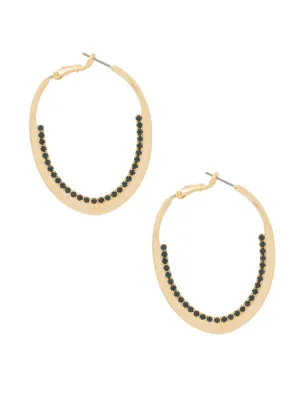 Val Embellished Hoop Earrings - EFK4BGMON