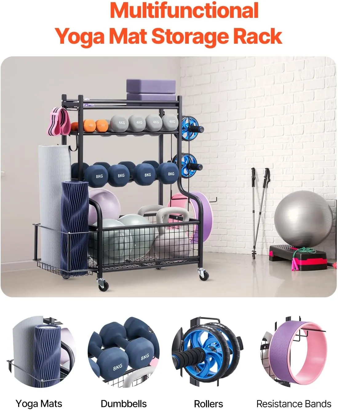VEVOR Yoga Mat Storage Rack