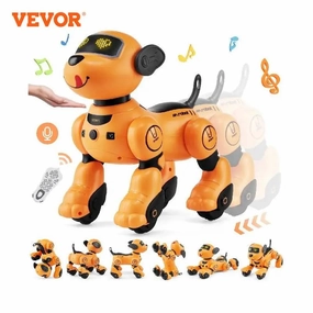 VEVOR Remote Control Robot Dog Toy Dog Programmable Smart Interactive Robotic Pet for Kids Singing Dancing RC Stunt Toy Age 3 