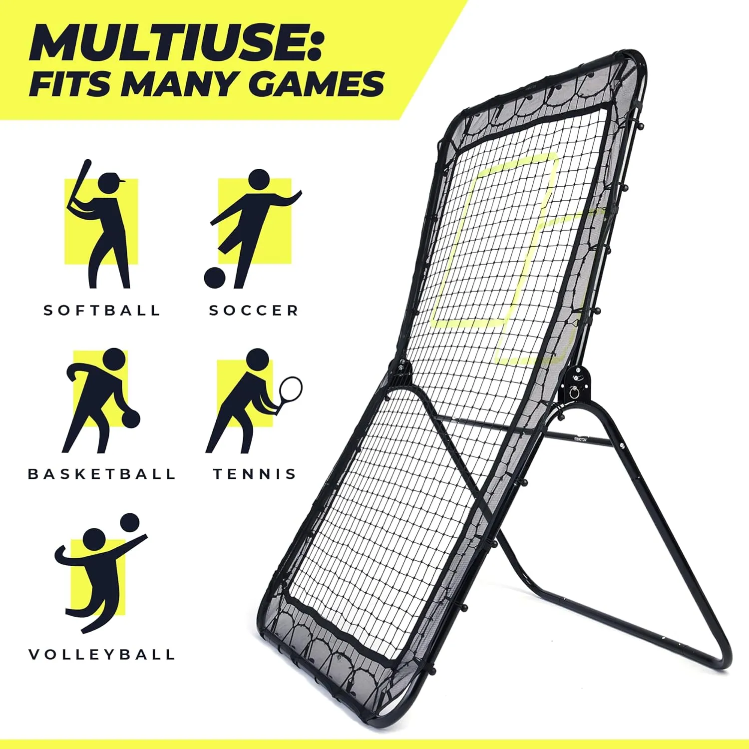 Victorem 6x4 Ft. Multi-Sport Rebounder Net for Lacrosse, Baseball, Volleyball, Tennis, and Softball Training