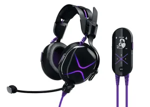 Victrix Pro AF ANC Wired Professional Esports Gaming Headset with Active Noise Cancellation: Universal Xbox Series X | S, PC, PlayStation PS5, PS4, Windows 10 Computer - Black / Purple