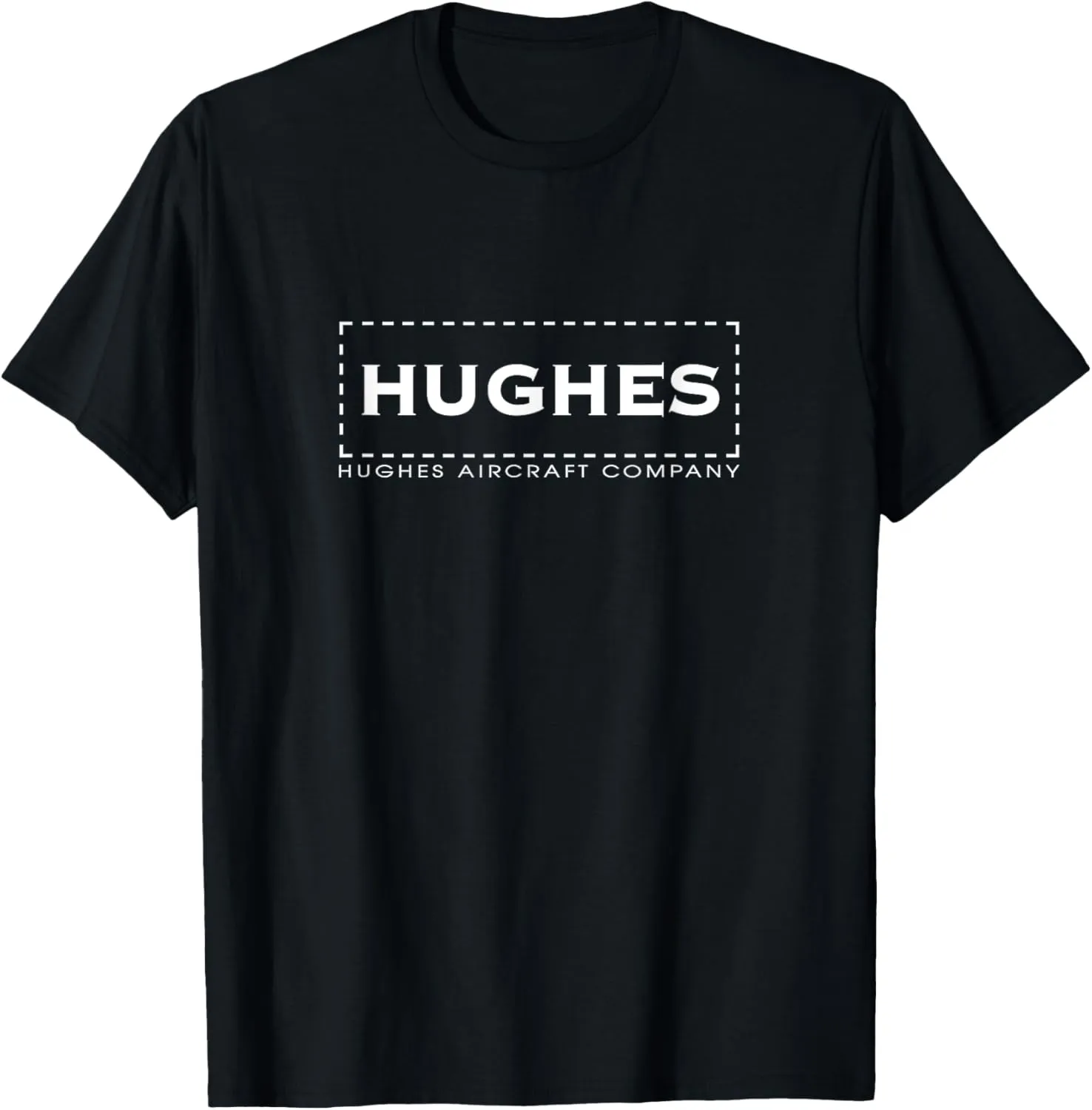 Vintage Hughes Historical Aircraft Logo Pilot T-Shirt - Unisex-Adults, Black, Small, Short Sleeve, Classic Fit